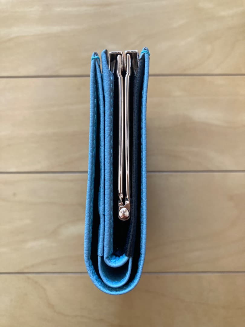 【未使用】皇居限定　菊葉文化協会　がま口財布　ブルー