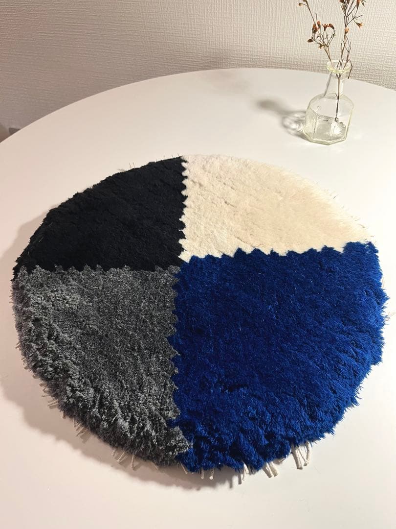 1点物:小野眞佐子さんノッティング織チェアパット※１０月末で販売中止予定です。