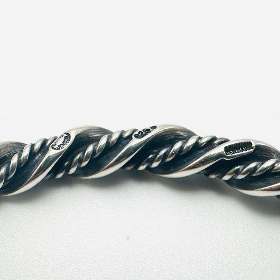   17A ツイスト　シルバー　バングル　925S ロープ