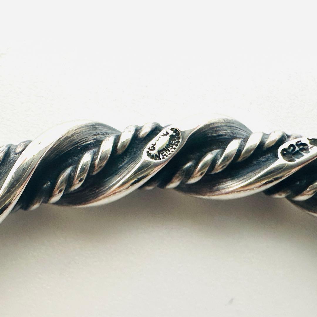   17A ツイスト　シルバー　バングル　925S ロープ