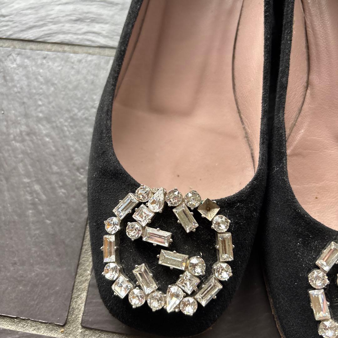 GUCCI スエード黒、36ハーフ
