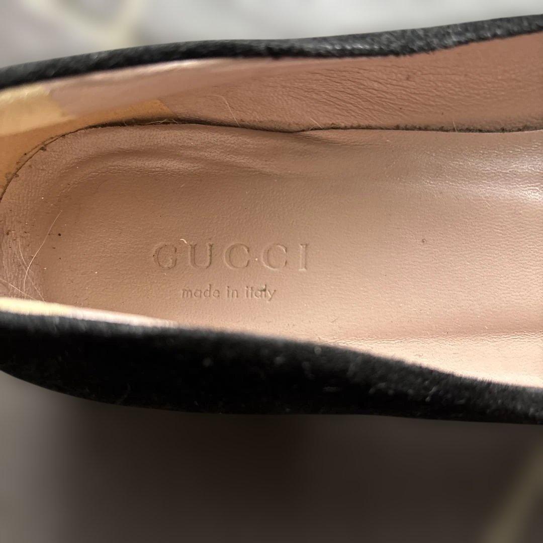 GUCCI スエード黒、36ハーフ