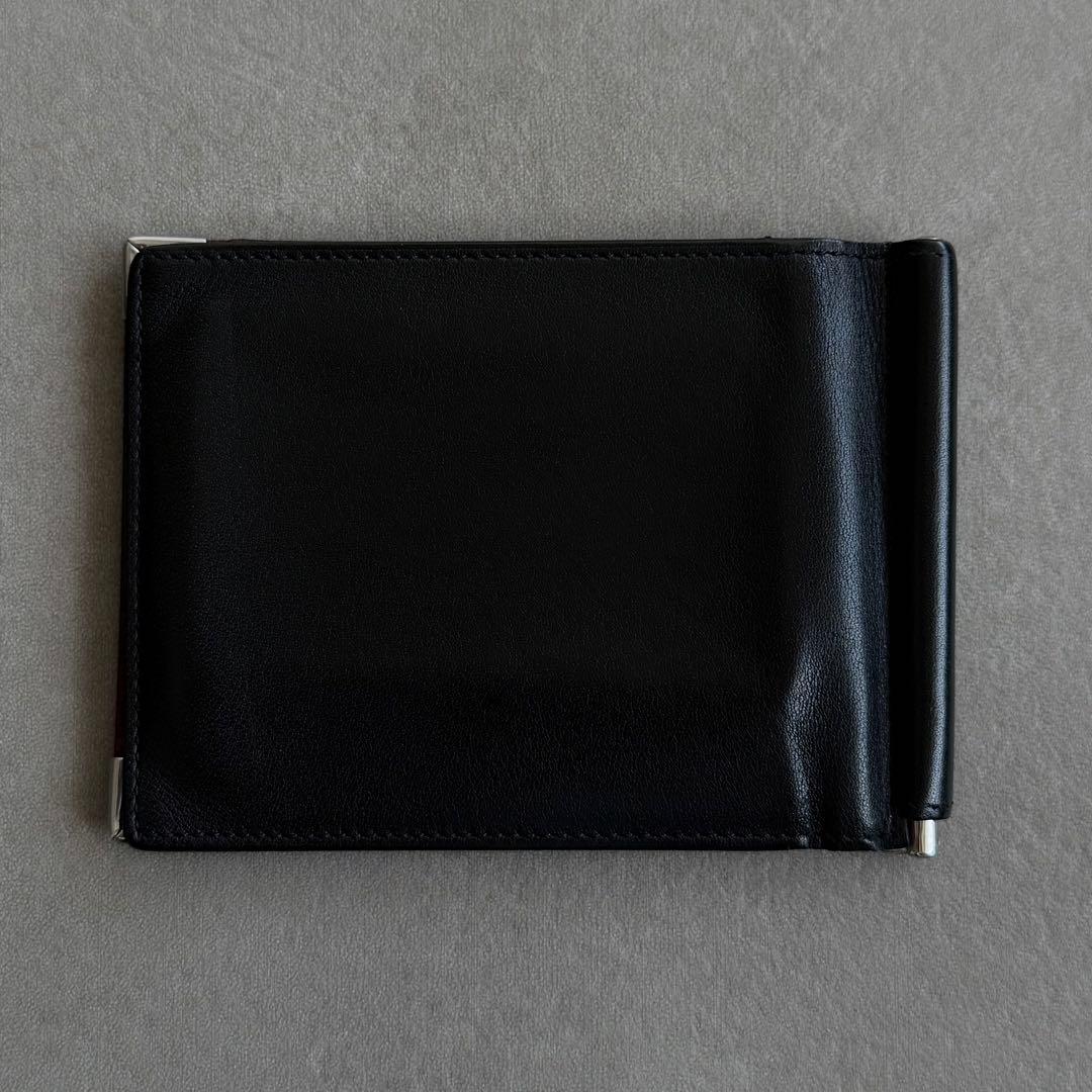 Cartier マストドゥ カーフスキン マネークリップ 二つ折り財布 黒