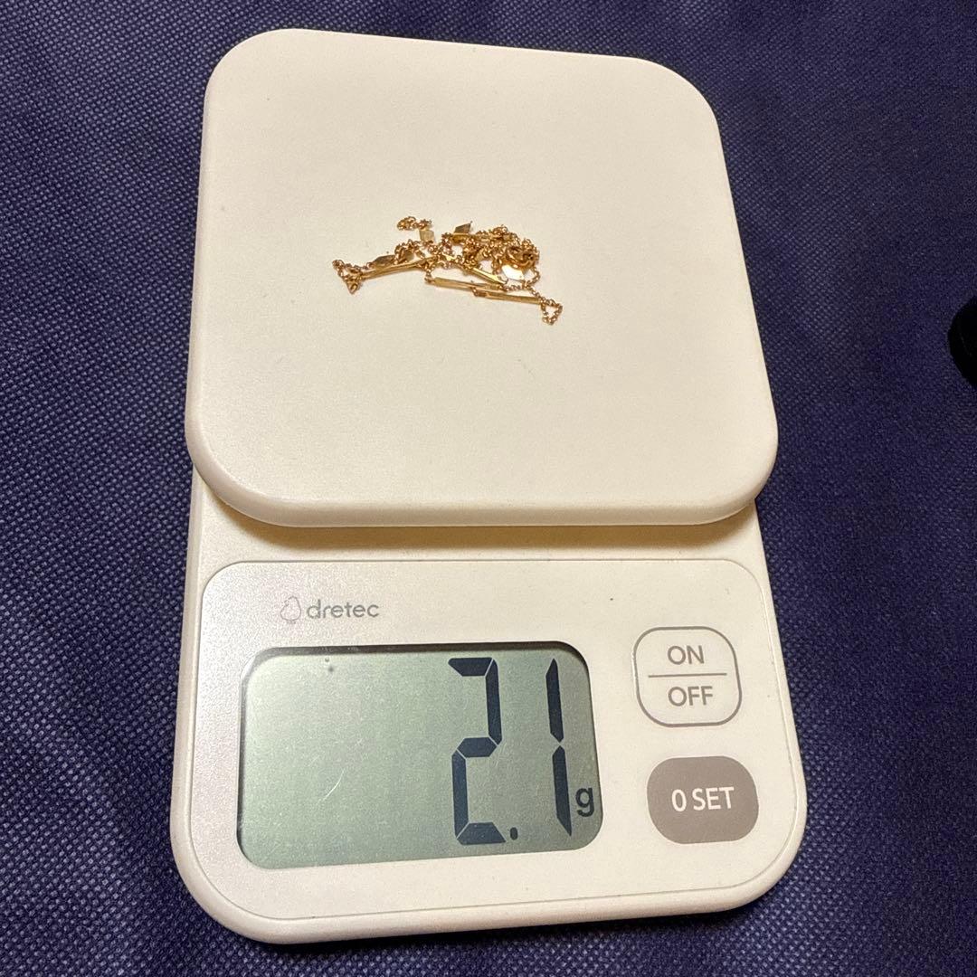 K18 デザインネックレス 造幣局マーク750 造幣局刻印有り 2.1g