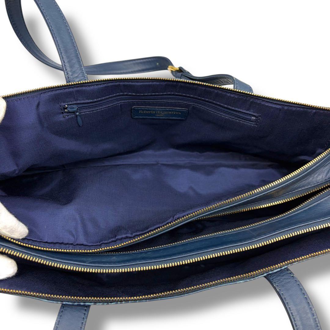 Roberta di Camerino クロコ型押し ショルダーバッグ ボストン