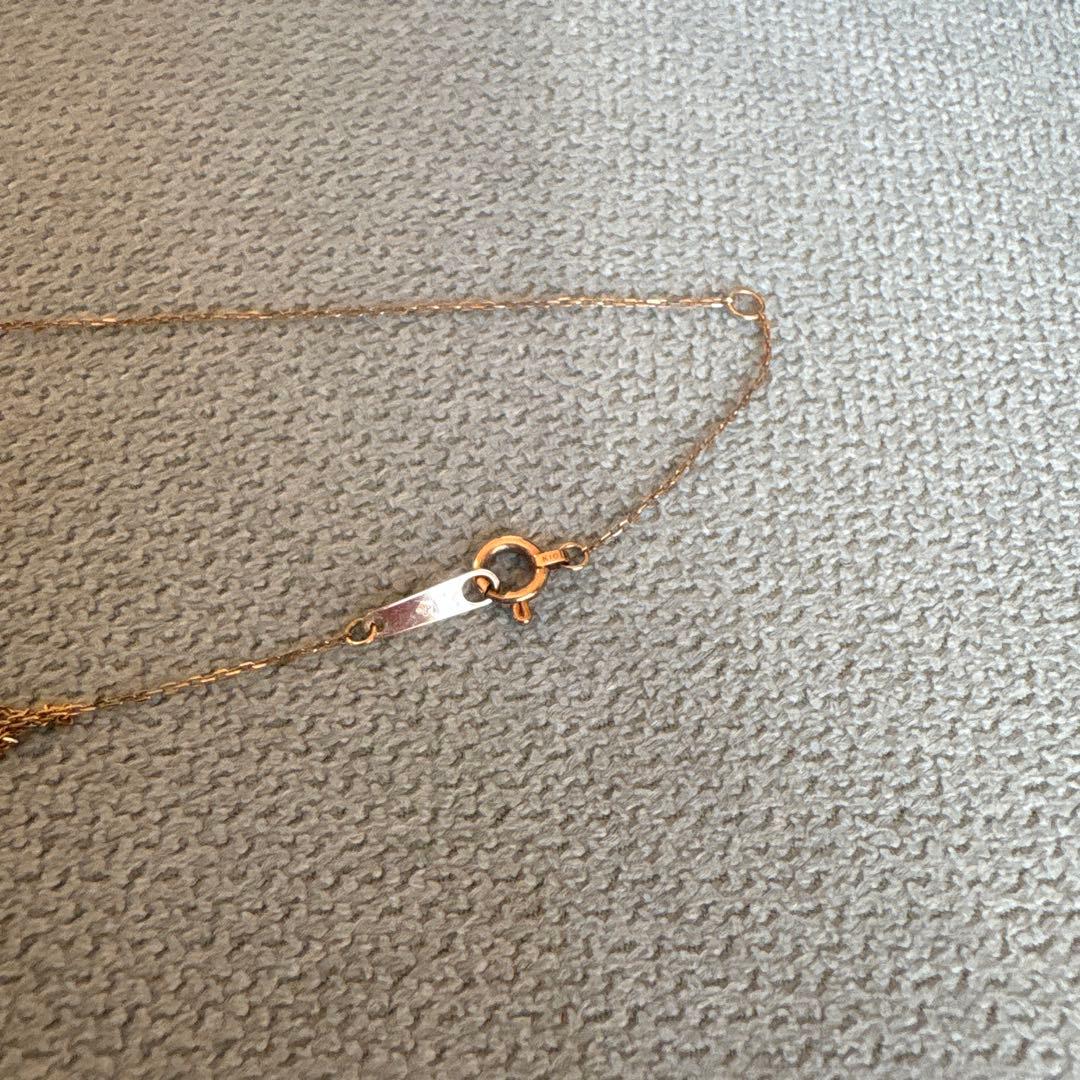 カプチーノ様　ヴァンドーム青山　k10 ダイヤ　エメラルド月ネックレス 箱付き