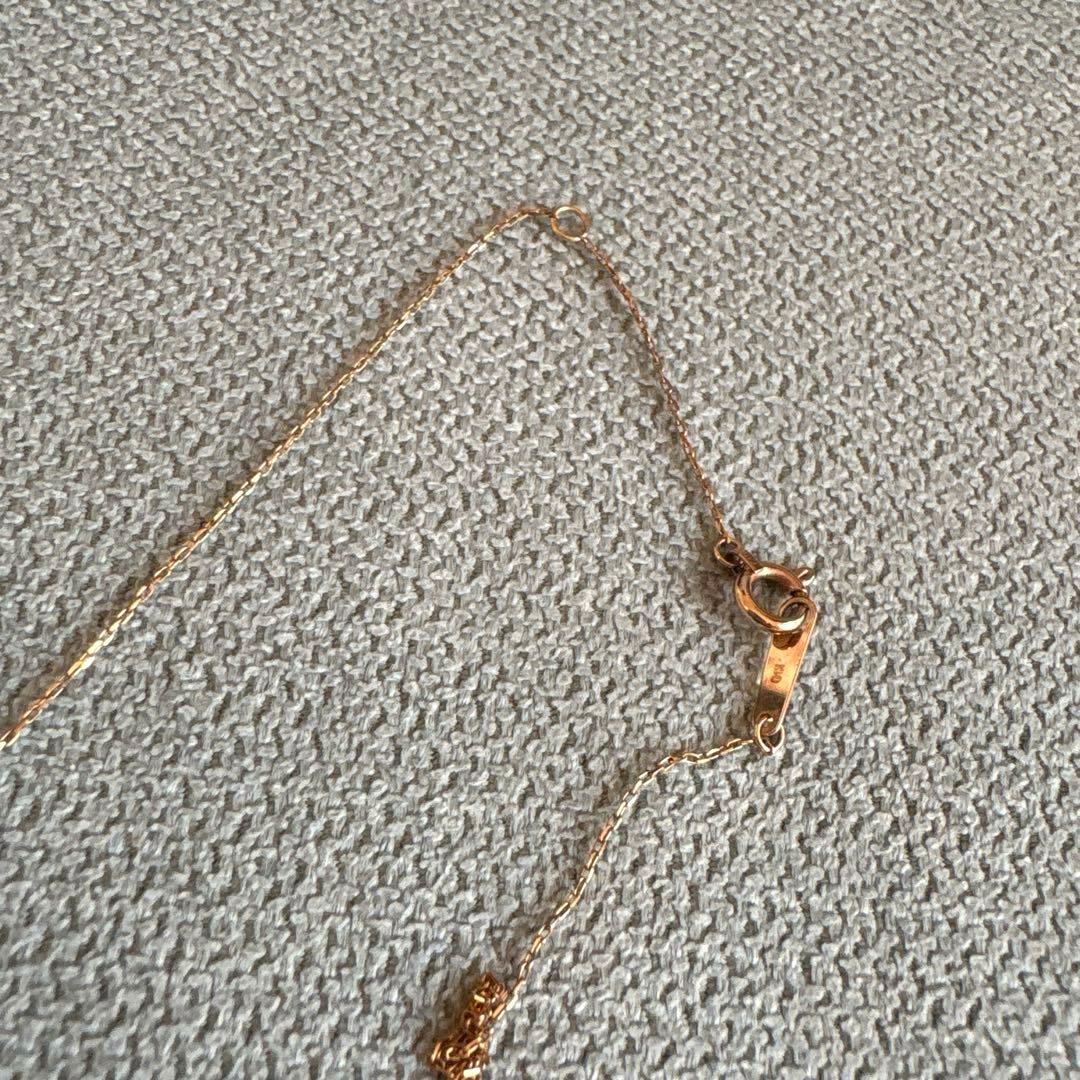 カプチーノ様　ヴァンドーム青山　k10 ダイヤ　エメラルド月ネックレス 箱付き