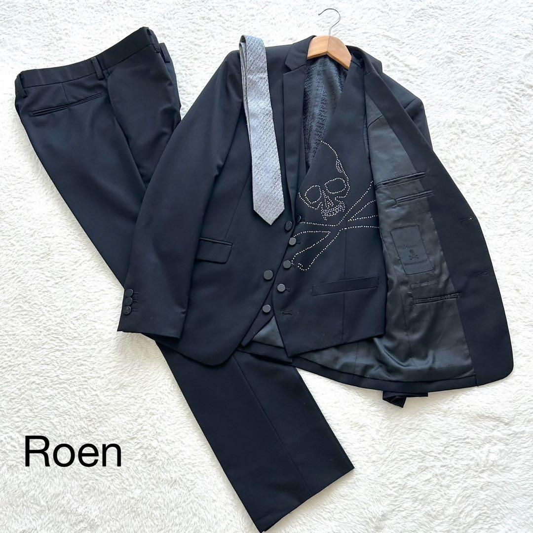 【美品】ロエン×セマンティックデザイン 4点セット 黒 スーツ セットアップ
