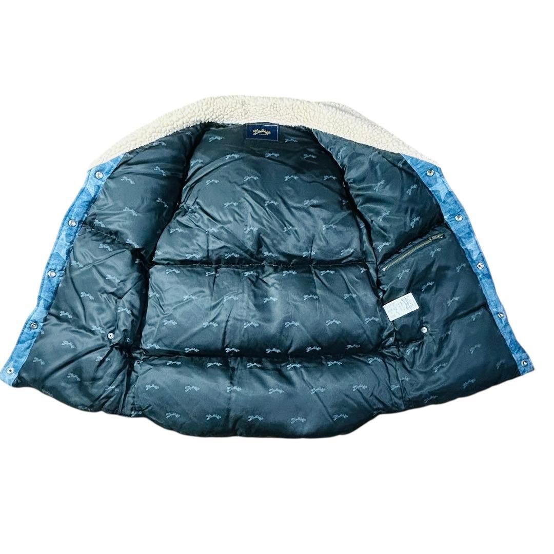 MARBLES R&CO コラボ　ダウンベスト　星　スター　ボア　デニム　L