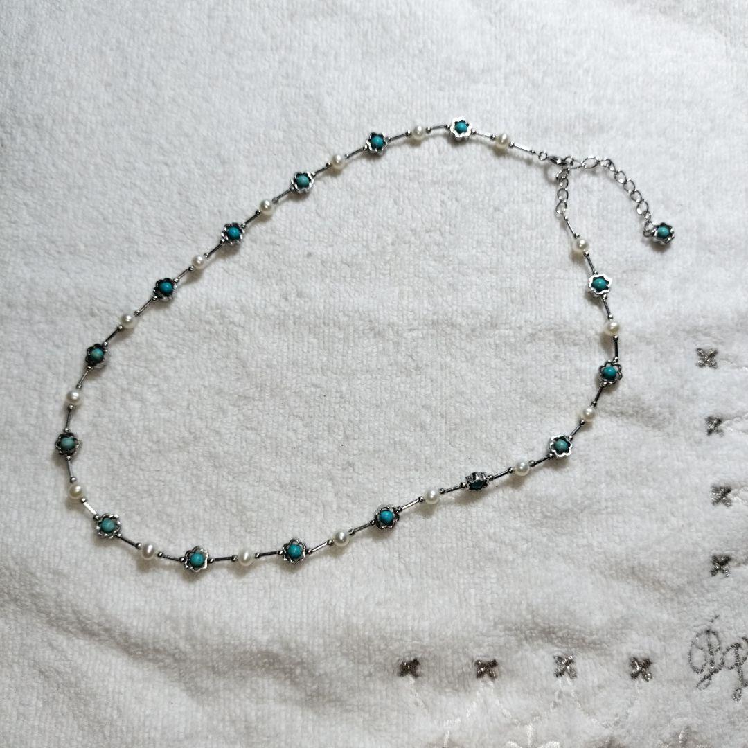 ミキモト　パールフラワーモチーフネックレス