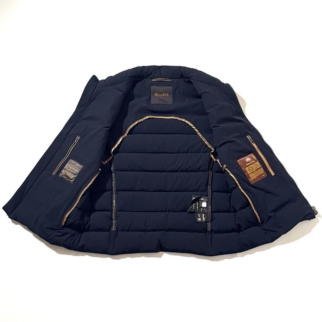 【美品】MOORER/ムーレー　ダウンベスト　オリバー/OLIVER　ネイビー