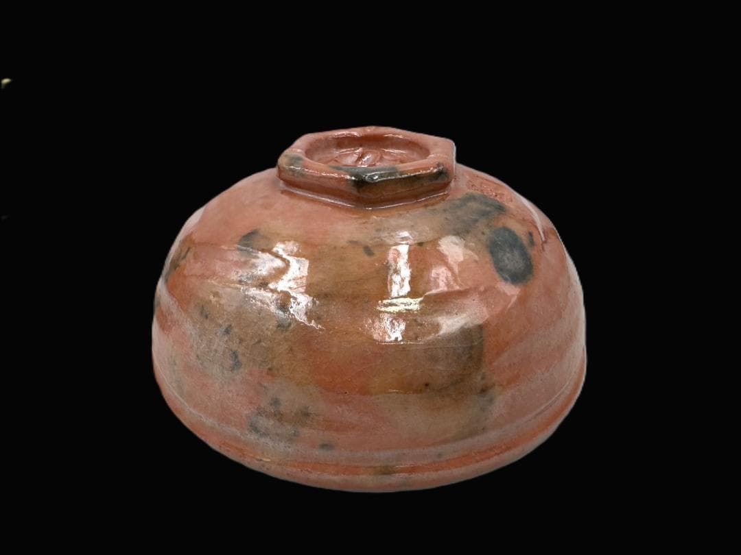 未使用品 嶋台茶碗 松楽作 金色 銀色 茶碗2個 楽焼き 楽茶碗 共布 共箱入り