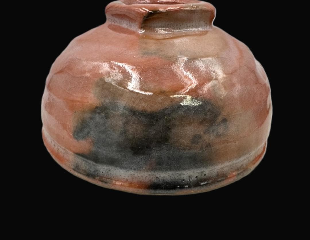 未使用品 嶋台茶碗 松楽作 金色 銀色 茶碗2個 楽焼き 楽茶碗 共布 共箱入り