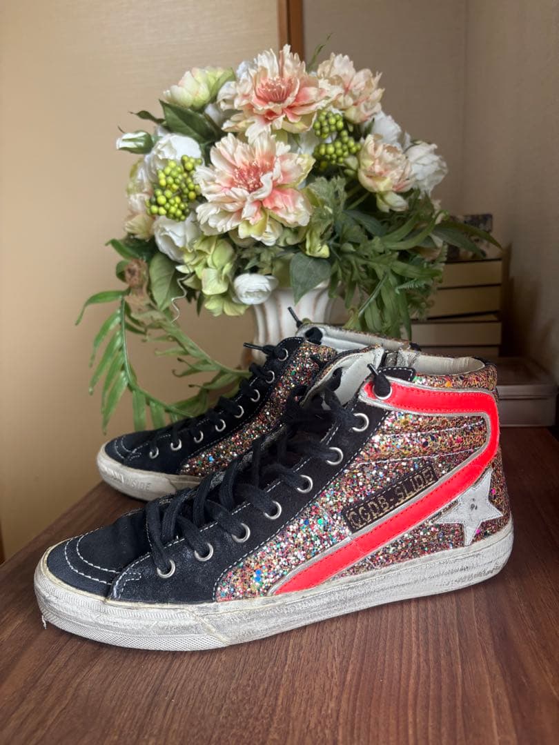 ゴールドグース　グリッタースニーカー38