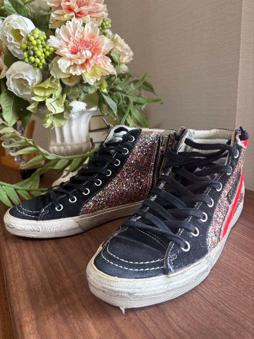 ゴールドグース　グリッタースニーカー38