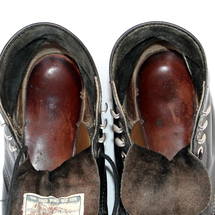 四角犬タグ RED WING 8165 ブラック ワークブーツ ラウンドトゥ