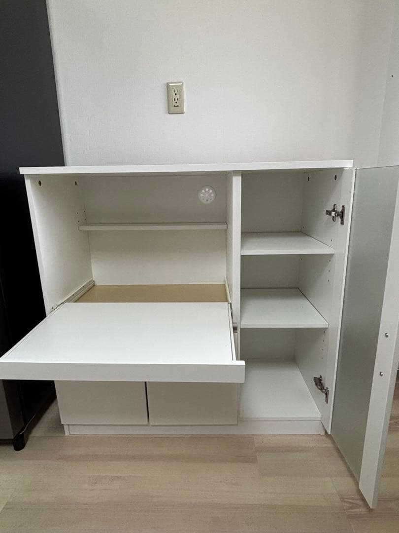 【送料込み・即購入OK】ニトリ RE9090G 食器棚 キッチン収納 ホワイト