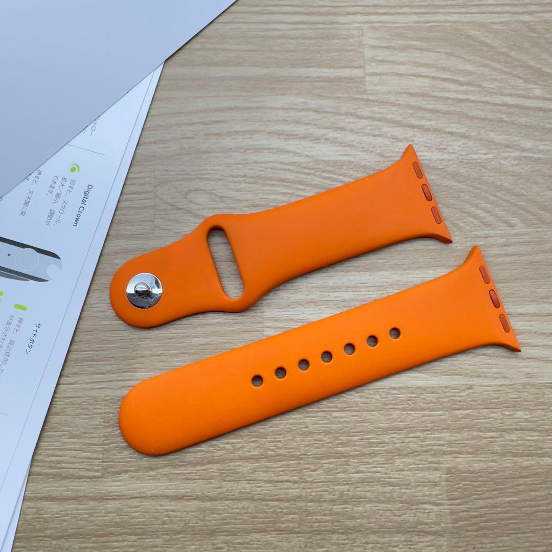 2049 Apple Watch エルメス　オレンジ　スポーツバンド　シリコン