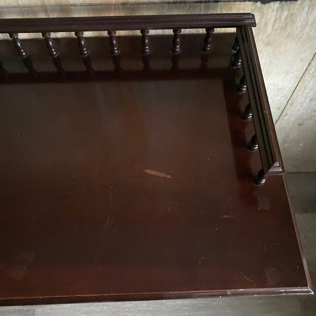 クラシックスタイル　欄干付きデスク　囲い付き机　アンティークレトロ　②