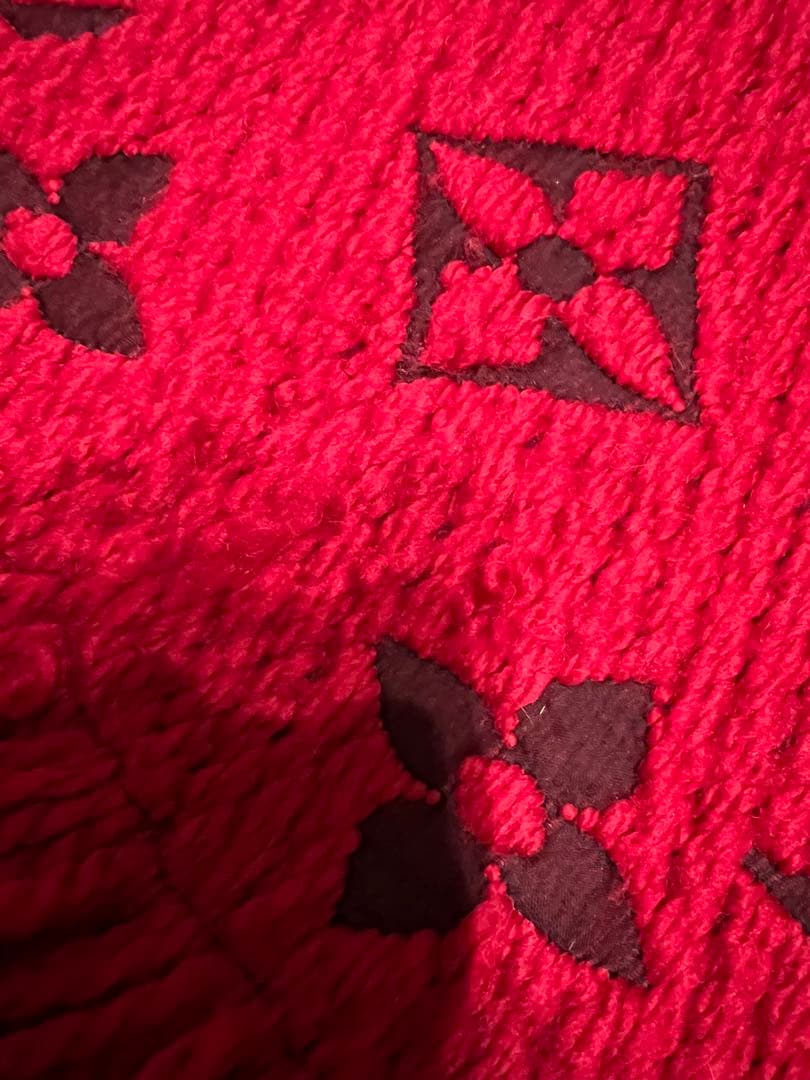 Louis Vuitton ヴィトン ブランド レッド マフラー