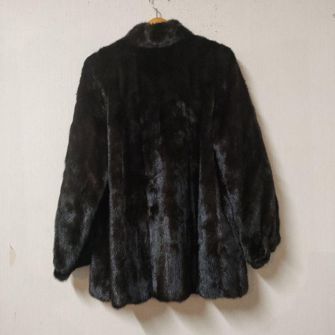 malvoisie ミンクコート Lサイズ程 こげ茶 リアルファー