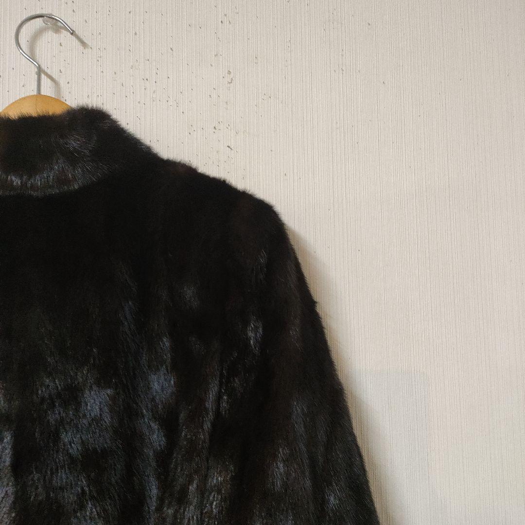 malvoisie ミンクコート Lサイズ程 こげ茶 リアルファー