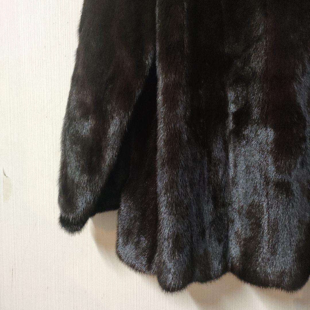 malvoisie ミンクコート Lサイズ程 こげ茶 リアルファー