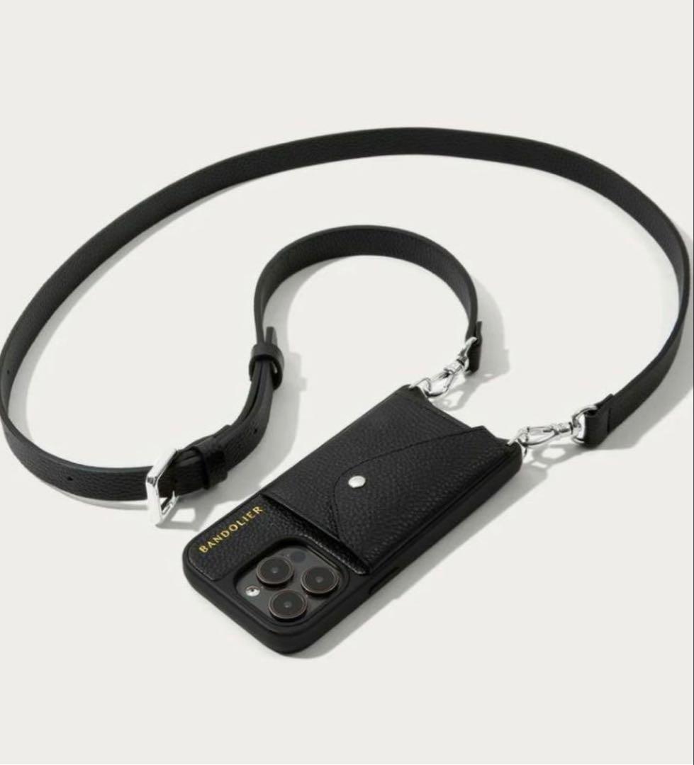 【美品】バンドリヤー＊ヘイリー サイドスロット シルバー iPhone15