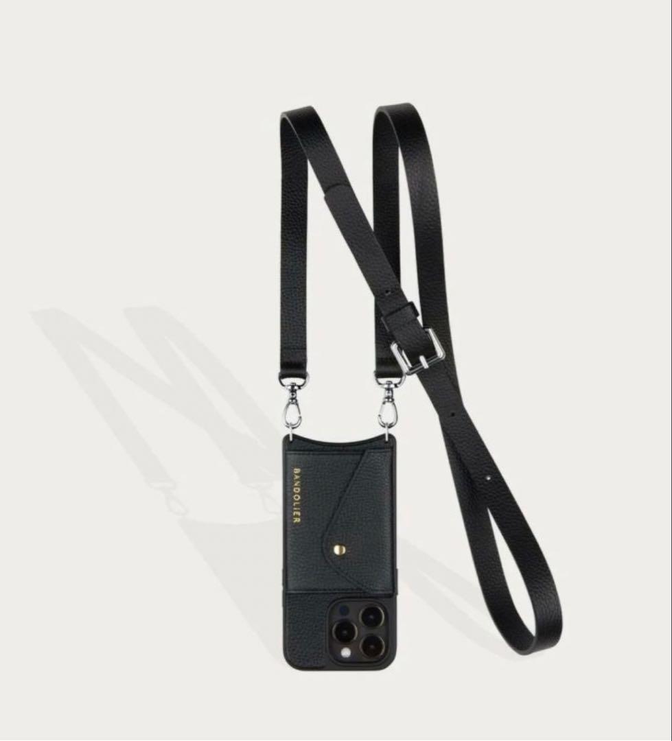 【美品】バンドリヤー＊ヘイリー サイドスロット シルバー iPhone15