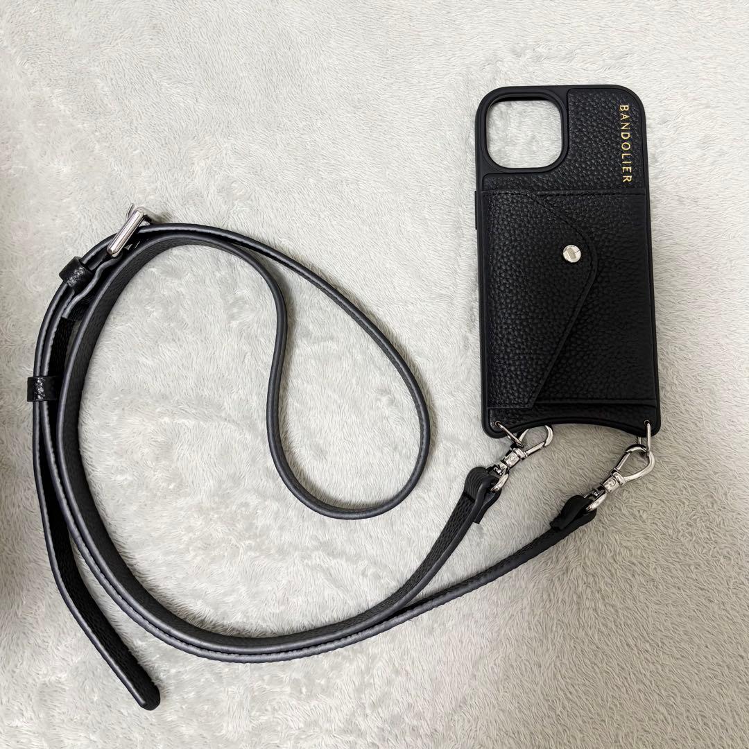 【美品】バンドリヤー＊ヘイリー サイドスロット シルバー iPhone15