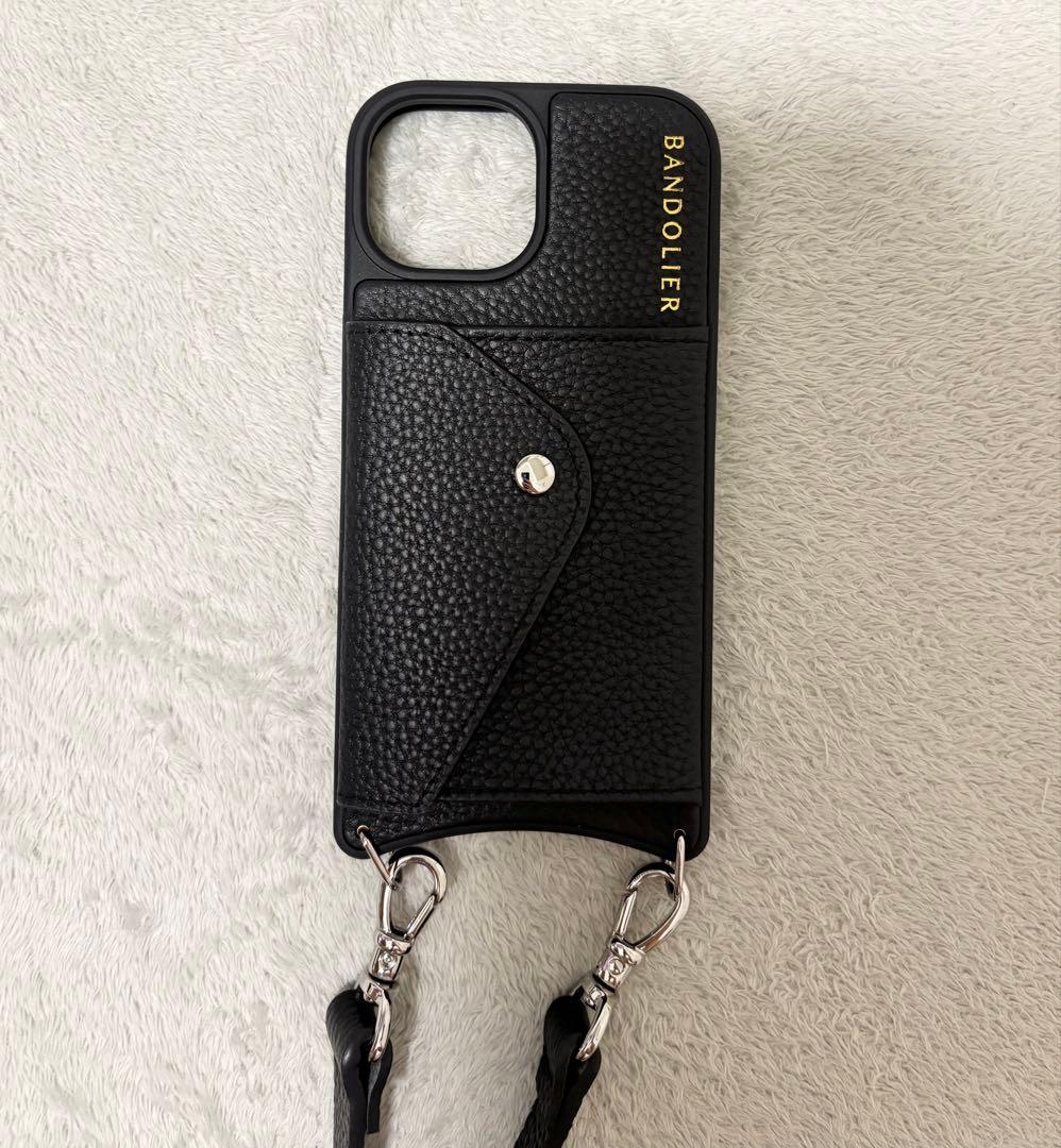 【美品】バンドリヤー＊ヘイリー サイドスロット シルバー iPhone15