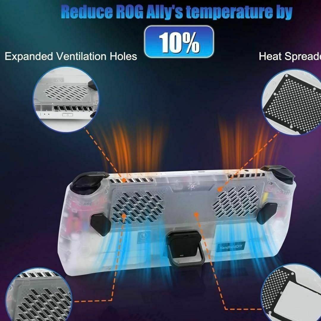 ROG Ally HandheldDIY ケース (半透明)　熱管理