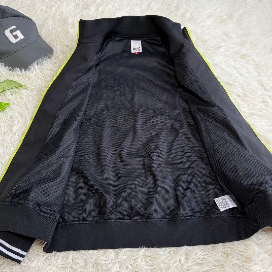 【ワック】美品 ジップジャケット ブラック ロゴ 2サイズ メンズ