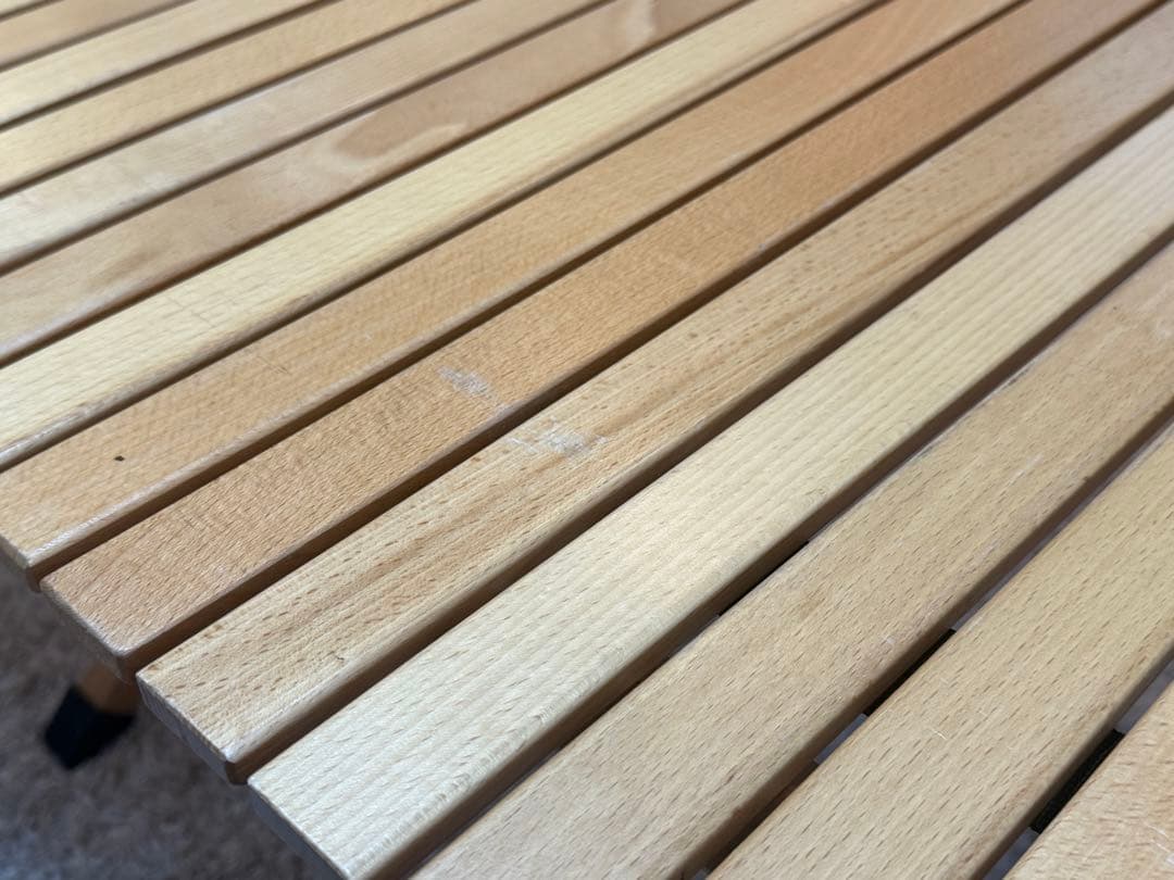 マエ　FIELDOOR ウッドロールトップテーブル 120