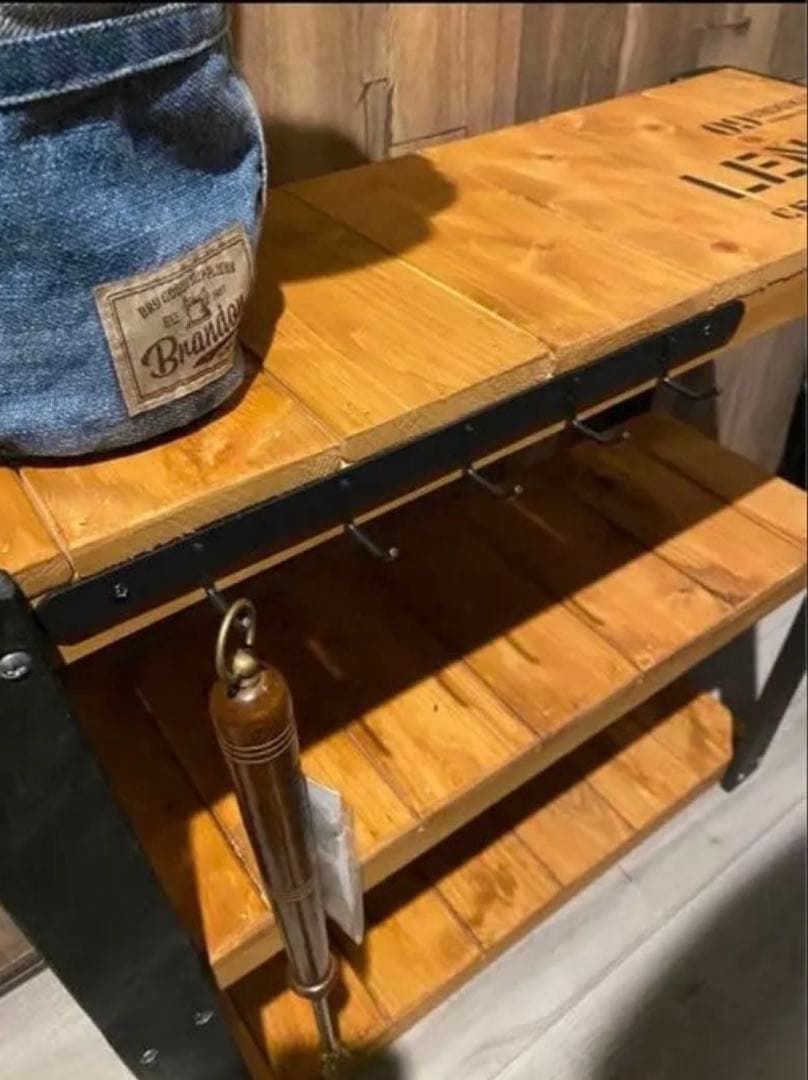 3段ラック　アイアン風　アメリカン　ブルックリン