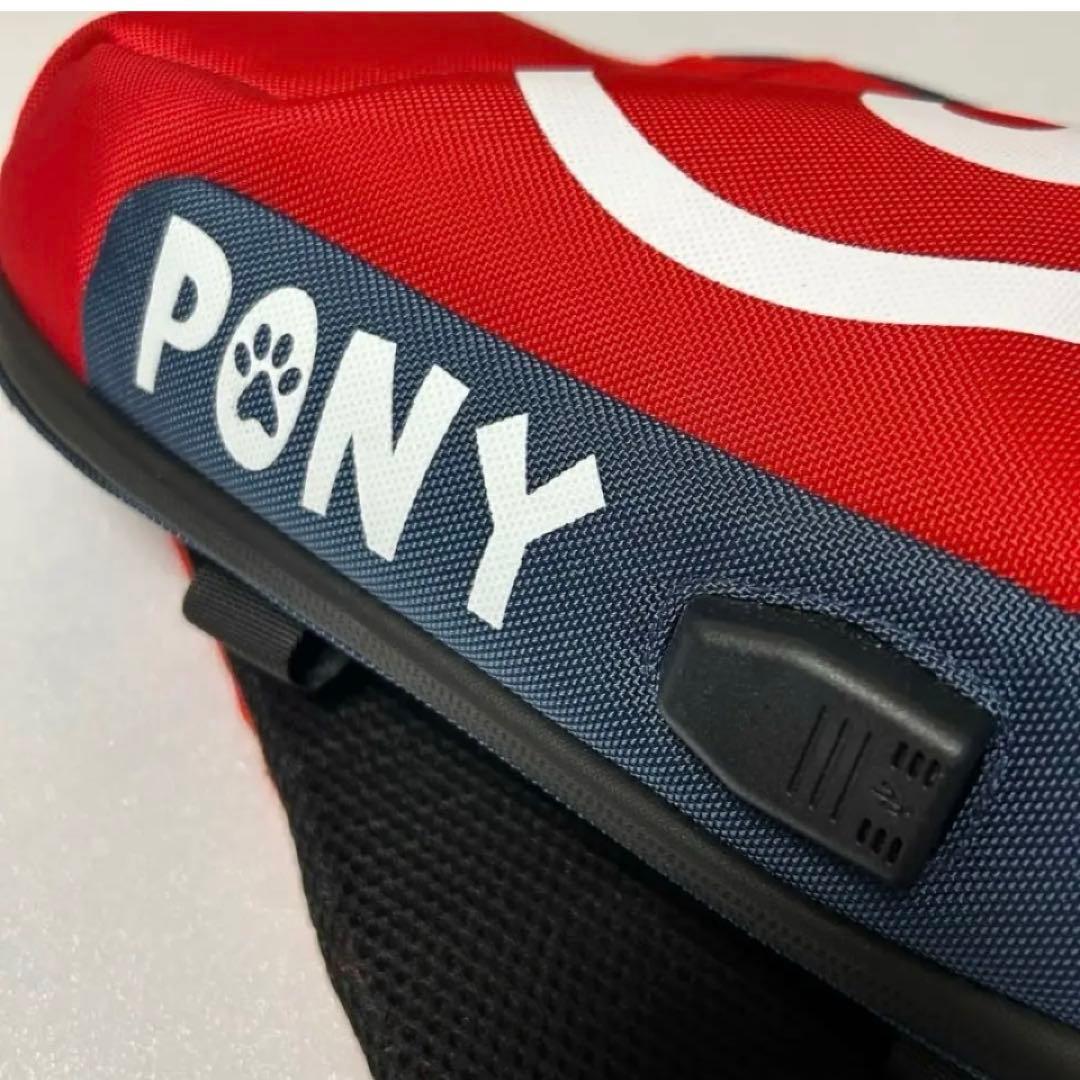 PONY 純正 ボディバッグ 完全防水 多機能 斜め掛け レッド
