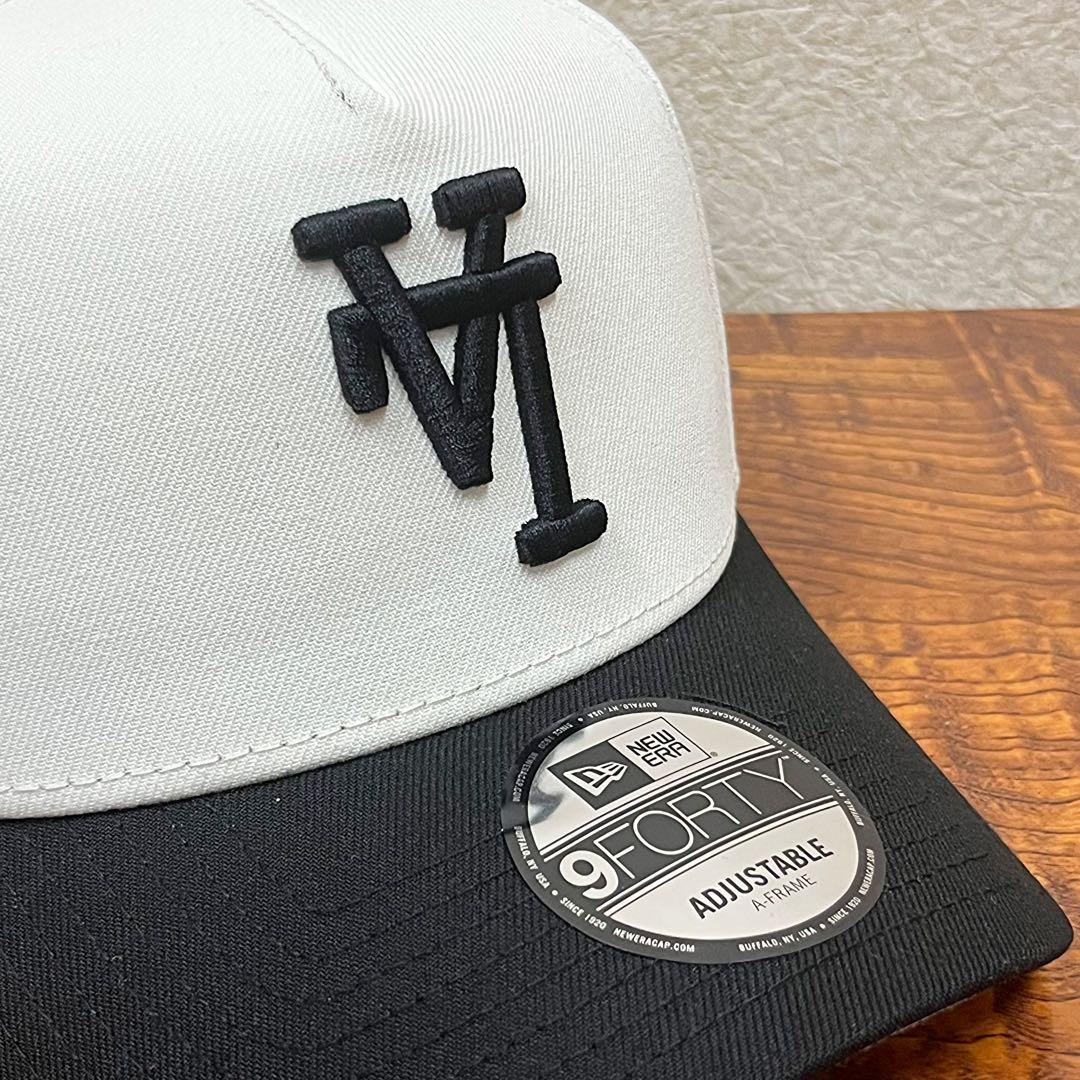 【海外限定】　新品　ニューエラ　ドジャース 9FORTY 逆ロゴ 黒 キャップ