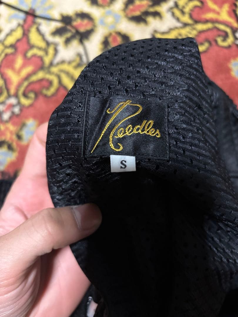 Needles トラックパンツ S ブラック/パープル