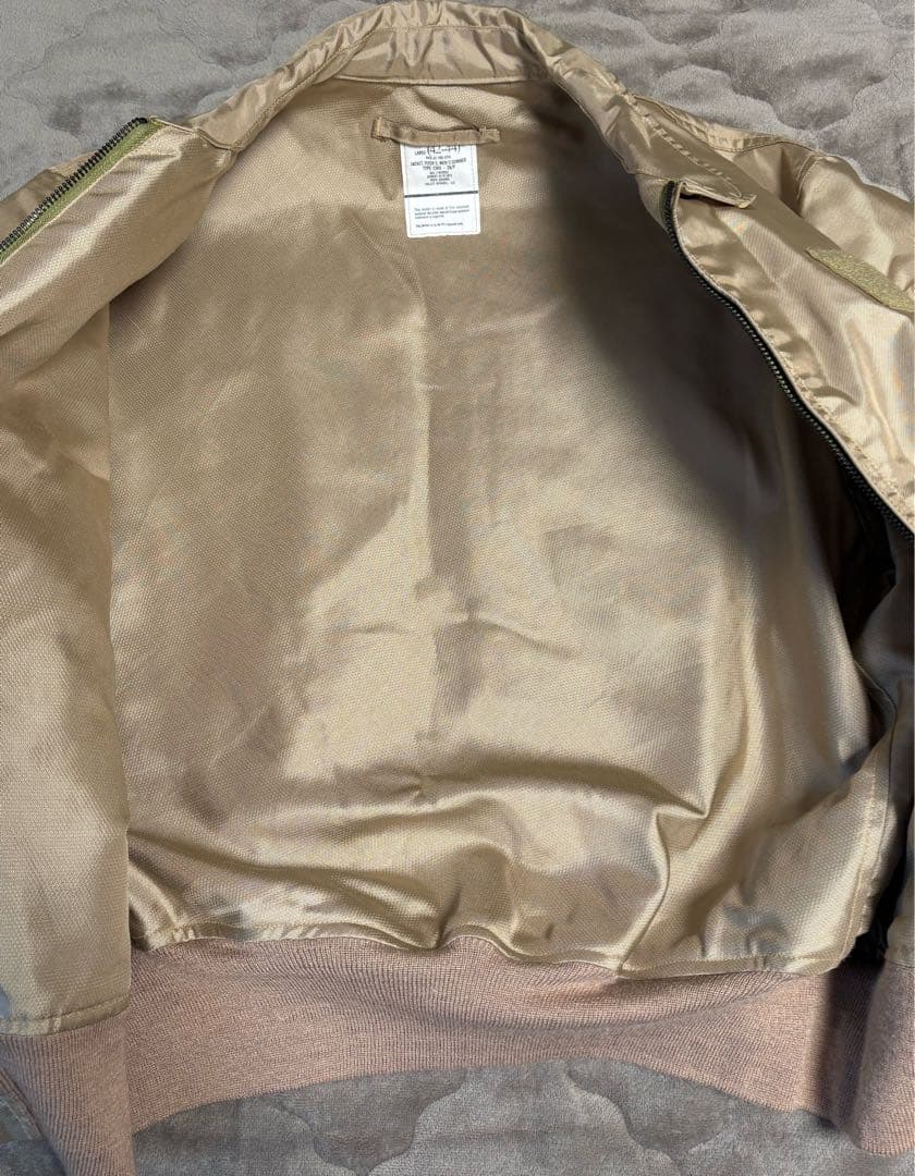 CWU-36/Pフライトジャケット/タン実物L米軍トップガン