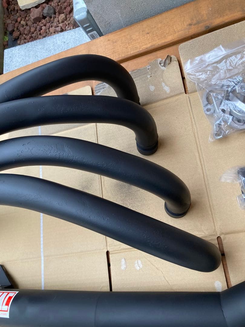 K-FAC 黒 ショート管マフラー 社外サイレンサー付き