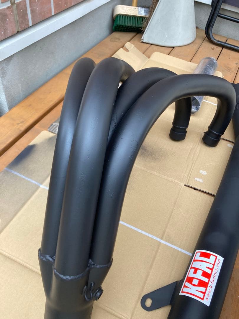 K-FAC 黒 ショート管マフラー 社外サイレンサー付き