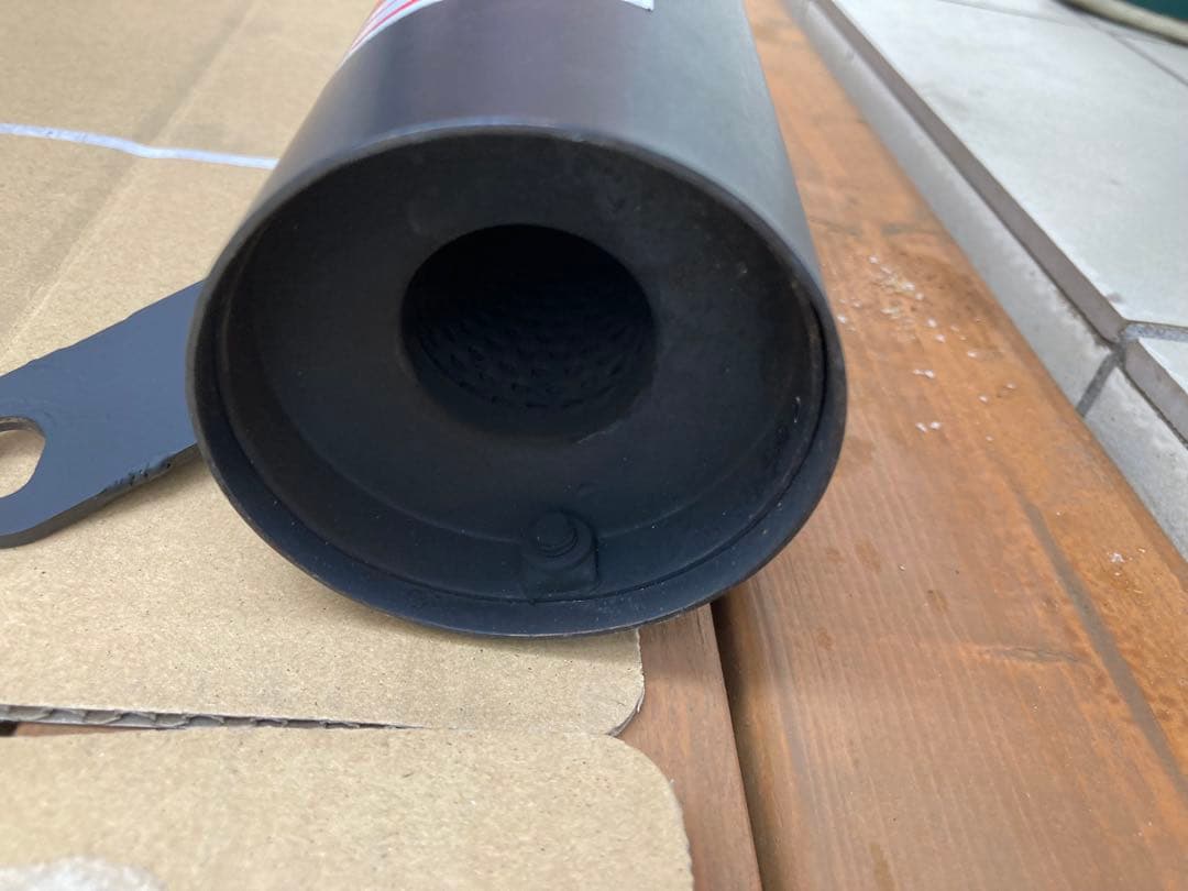 K-FAC 黒 ショート管マフラー 社外サイレンサー付き