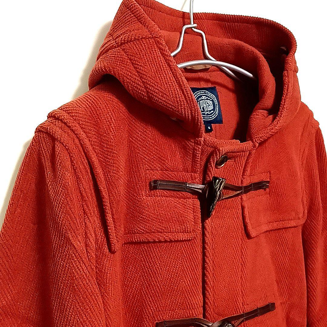 Memex　希少XLJ.PRESSイタリア生地ヘリンボーンダッフルオレンジ