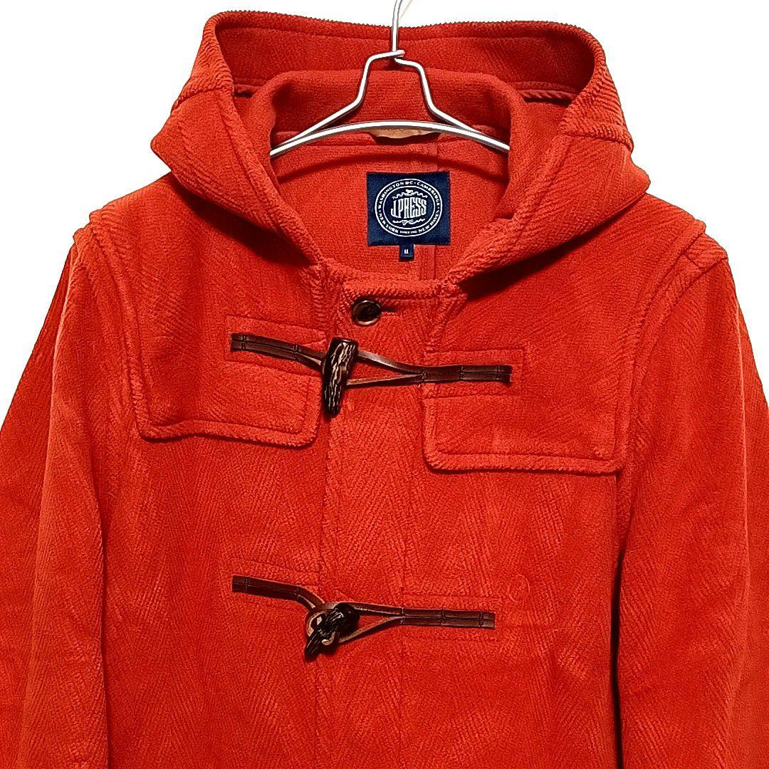 Memex　希少XLJ.PRESSイタリア生地ヘリンボーンダッフルオレンジ