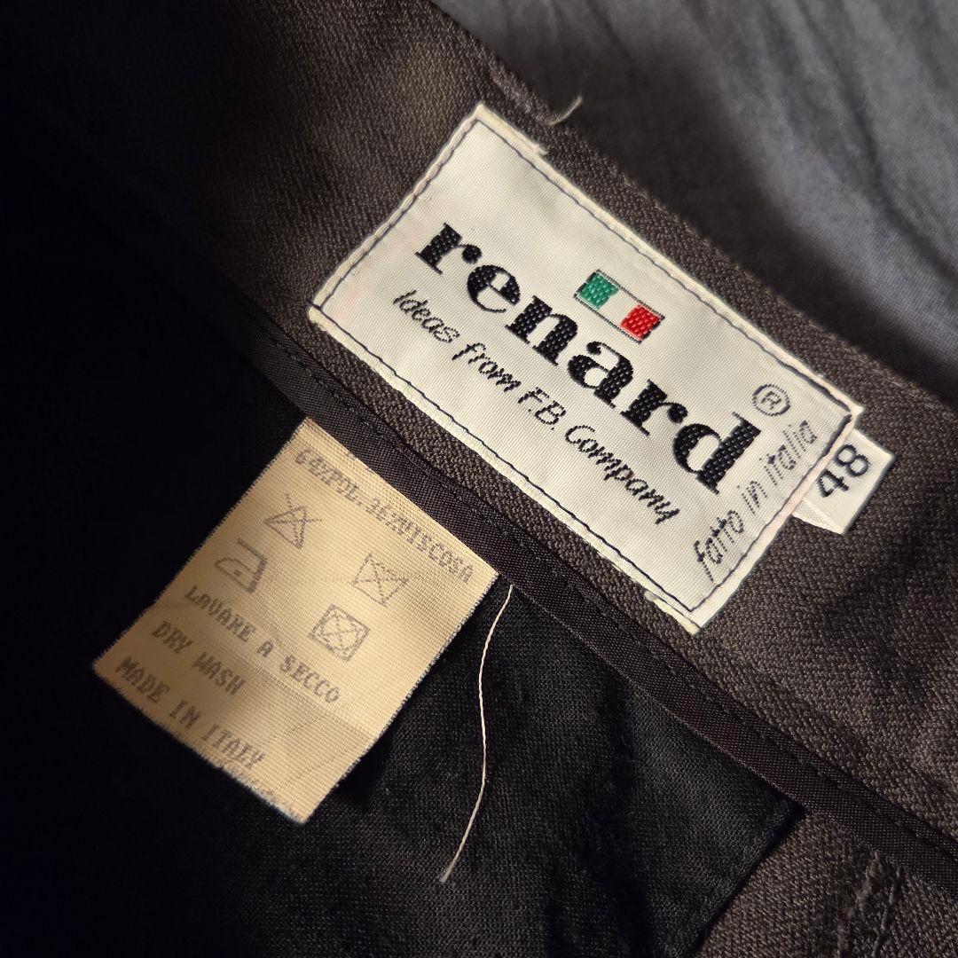 80s イタリア製 ギャザータック　ワイドスラックス SIZE48