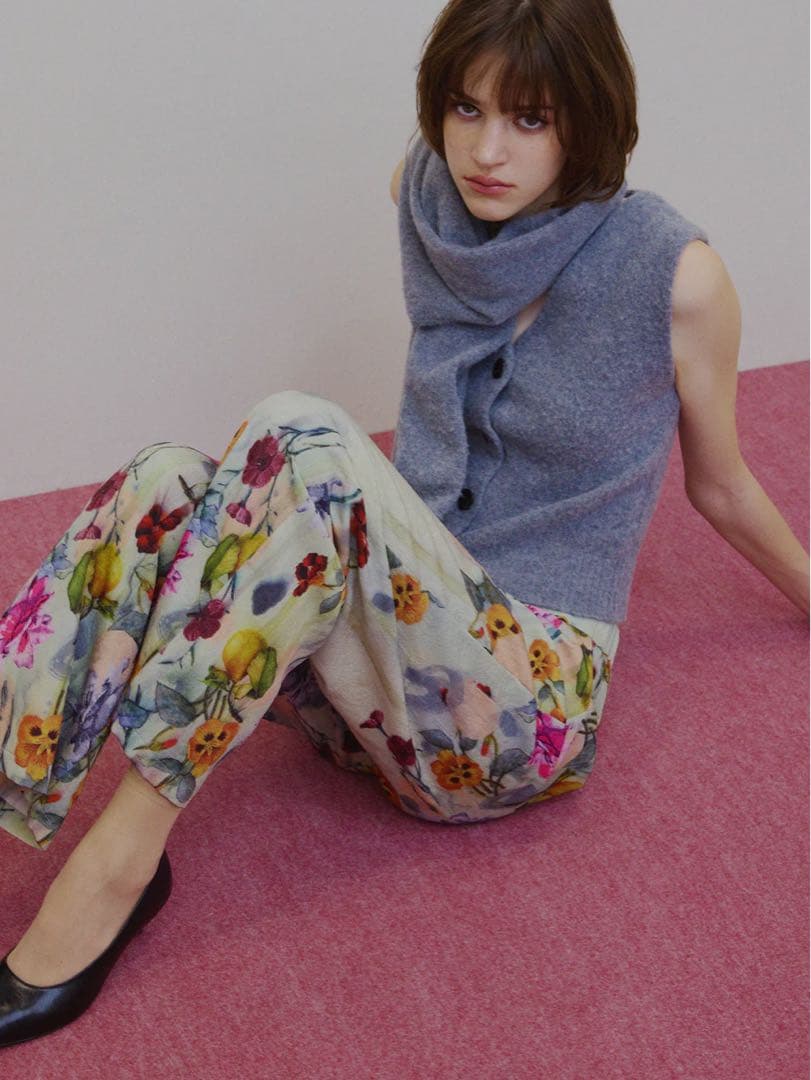 パンツ Ameri UND GRACE JACQUARD PRINT PANTS
