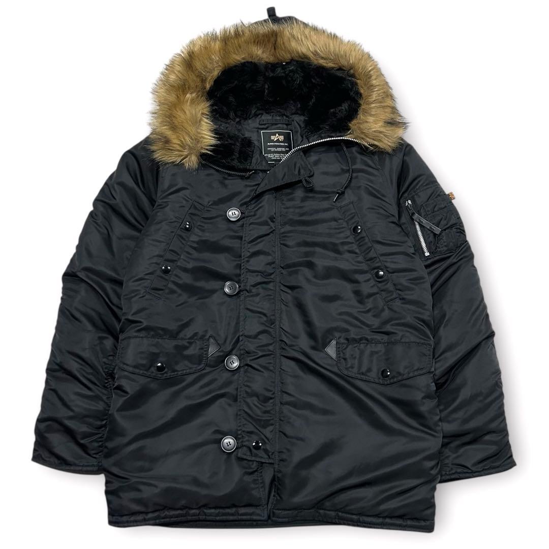 美品 ALPHA アルファ N-3B フライトジャケット Lサイズ ブラック