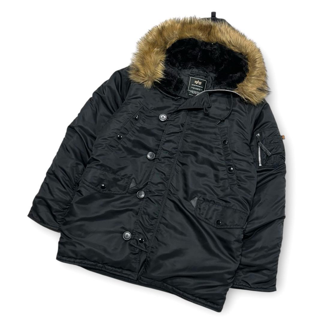 美品 ALPHA アルファ N-3B フライトジャケット Lサイズ ブラック