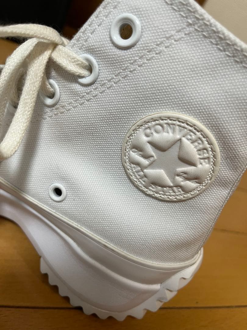 レア】Converse ランスターハイク トリプルホワイト21.5 22cm厚底
