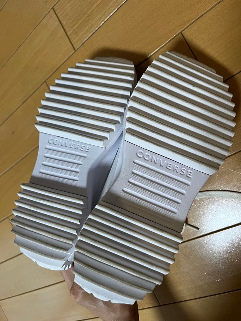 レア】Converse ランスターハイク トリプルホワイト21.5 22cm厚底